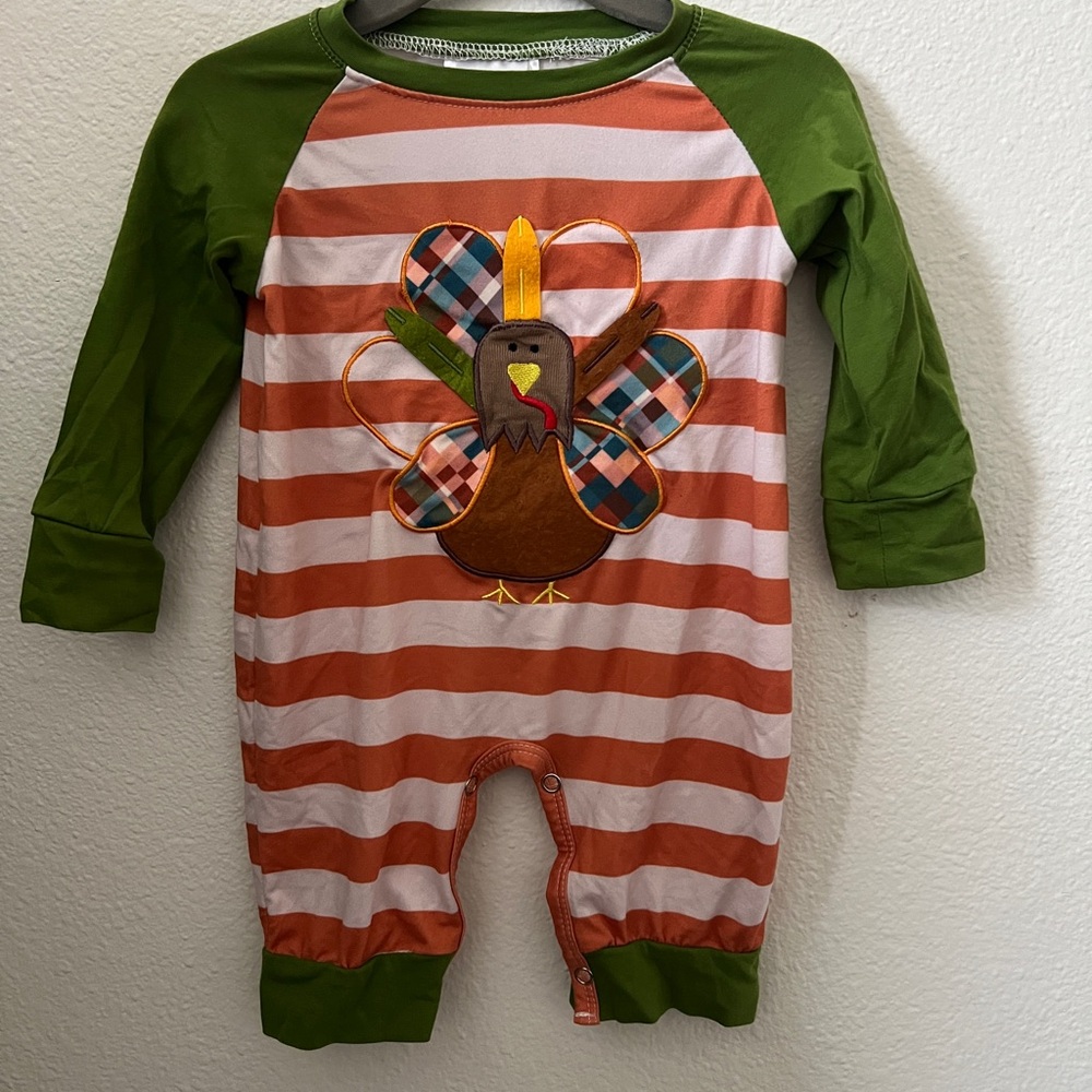Baby Boy Turkey Romper